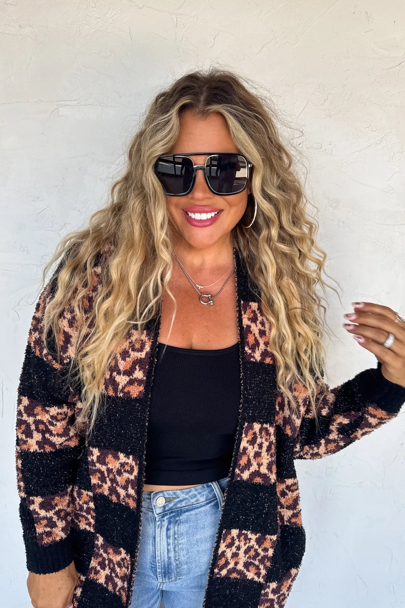 Cheetah Checker cardi