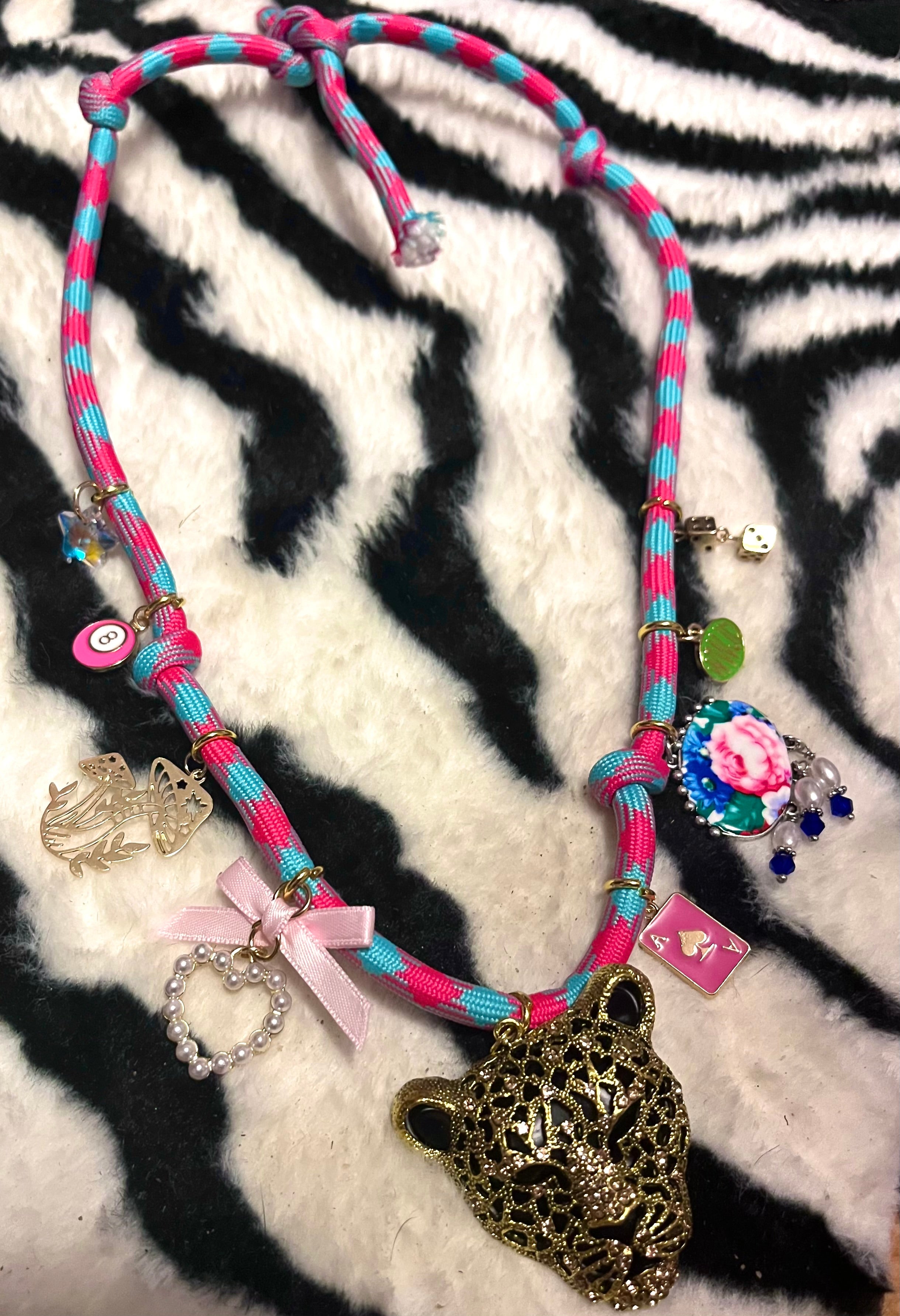 Leopard handmade necklace