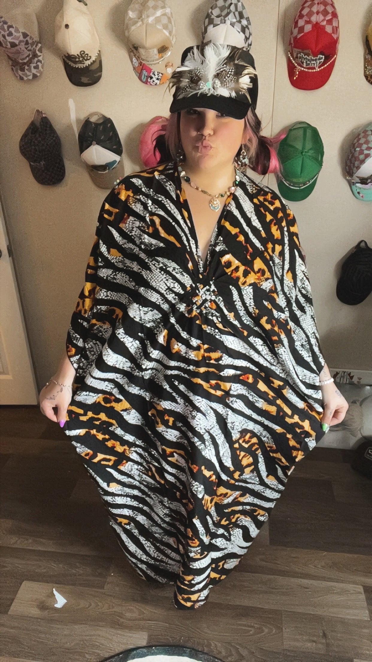 Leopard Zebra kaftan