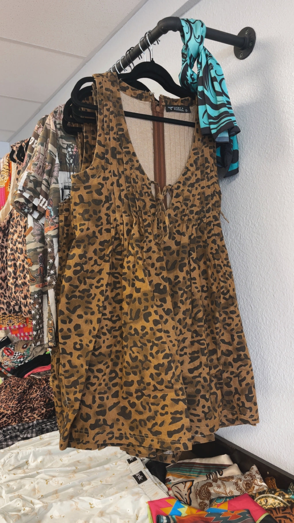 Leopard oversized romper