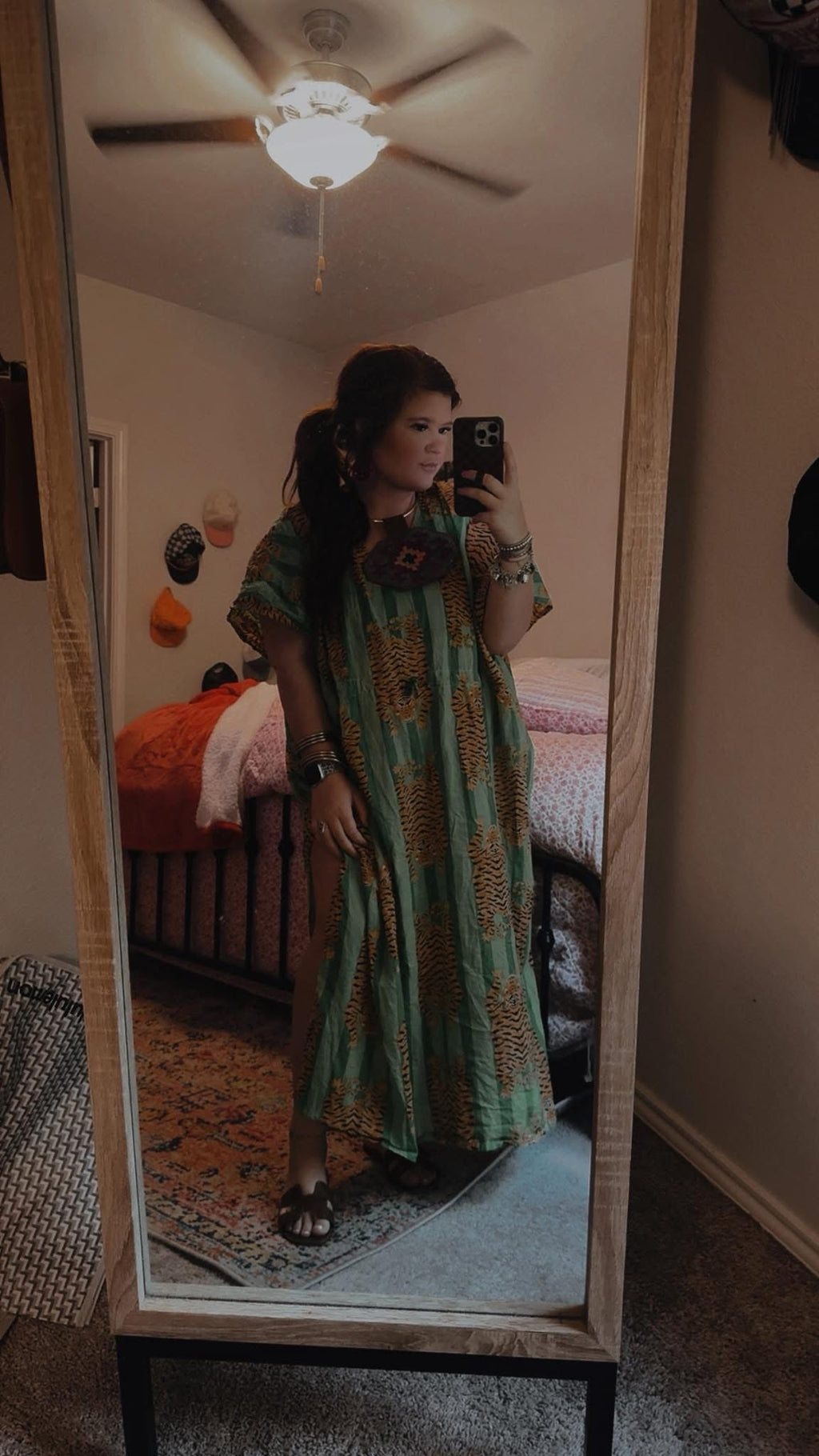 Green Tiger kaftan