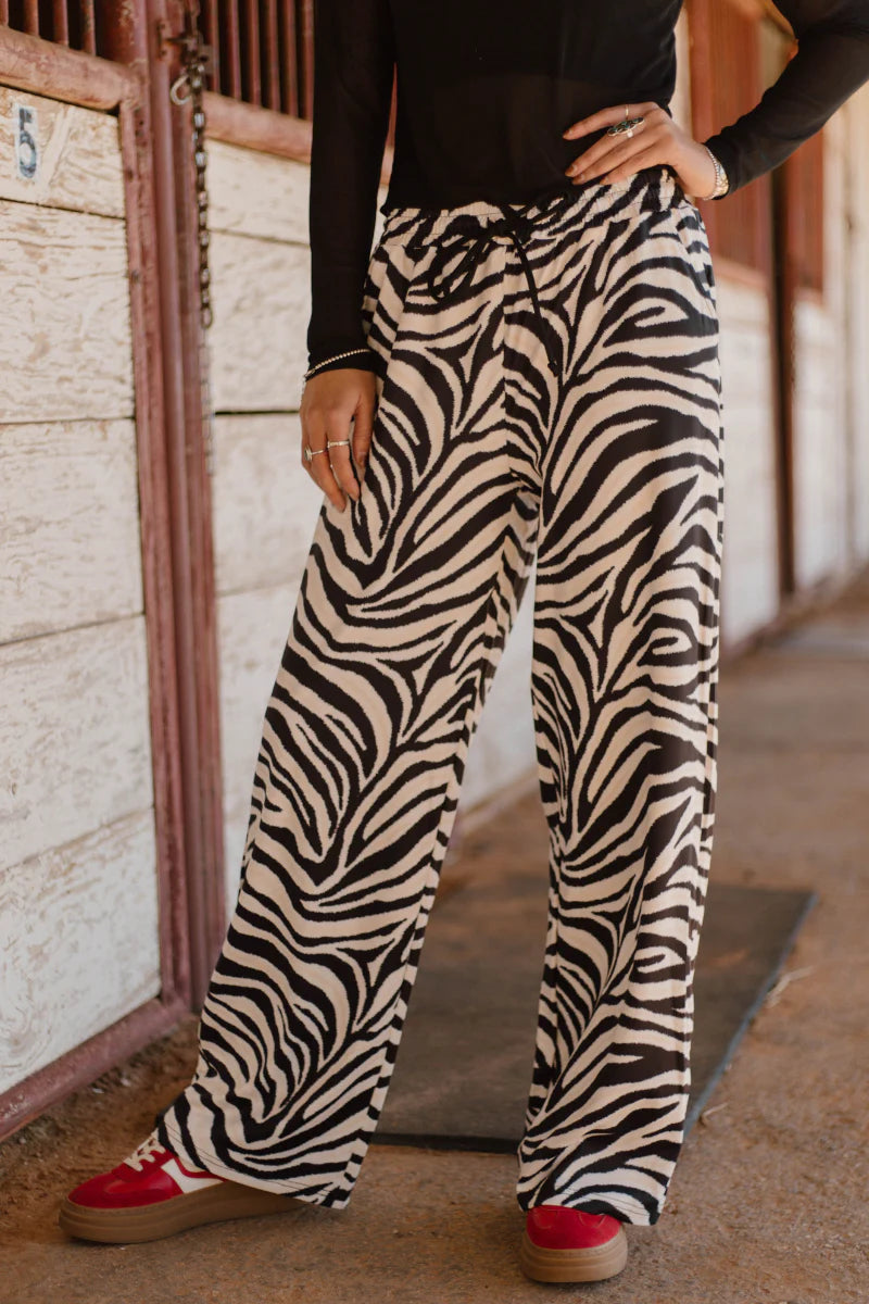 Zebra flow pants